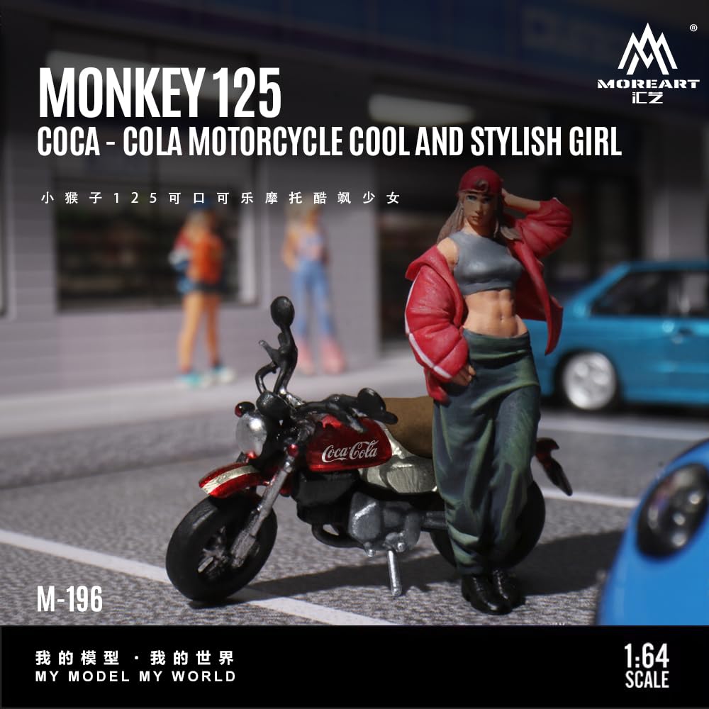 Amazon | MoreArt 1/64 モンキー 125 コカ・コーラ & ガール フィギア